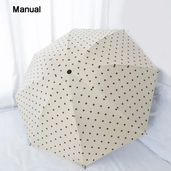 Portable%20Automatic/Manual%20Polka%20Dot%20Umbrella%20Black%20Coated%20UV%20Protection%20Dual%20Use%20Umbrella%20Folding%20Lightweight%20Rain%20Umbrella%20Summer%20-%20Image%209