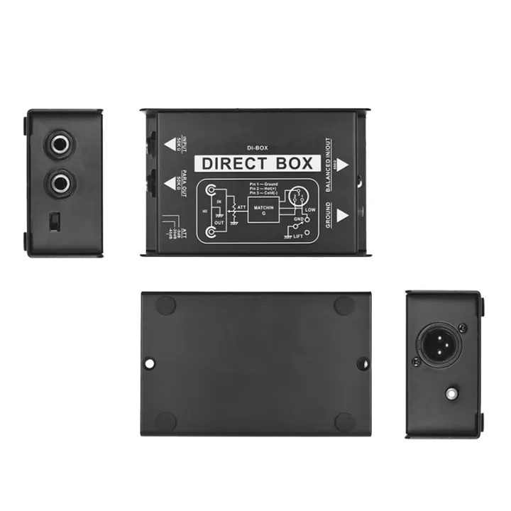 Portable Direct Injection Box Passive Direct Box Single Channel Passive DI-Box Direct Injection Box ...