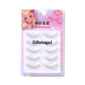 Difutagui High Quality 5 Pairs V-shaped Natural False Eyelashes Transparent Stem Portable 3D Korean Manga Eyelashes Eye Makeup Eyelashes Supplies Wholesale. 