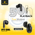 Mypower Myposs9 Earbuds with 50hrs Playtime |  Premium Sound with clear treble  |Auto paring | smart Touch control | long last backup | Type c charging |  BT version 5.4. 