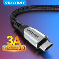 Vention 3A Reversible Micro USB Cable Nylon Fast Charging for Samsung Xiaomi HTC LG USB Charger Data Cable Mobile Phone Cable. 