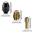 12 Pcs Brass Drill Chuck Collet Set Parts Keyless Chuck 1/32In to 1/8In Replacement 4485 4486 Change Nut. 