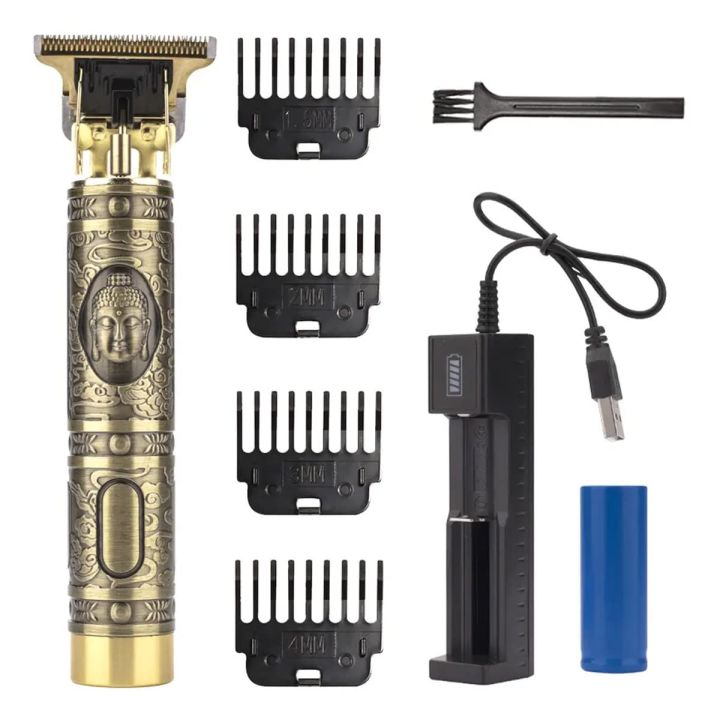 Buddha Style Cordless Hair Beard Trimmer - Rechargeable, Adjustable Blade, Precise Grooming for Men