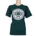 Mandala Printed 100% Cotton T-Shirt For Women- Dark Green - 07. 