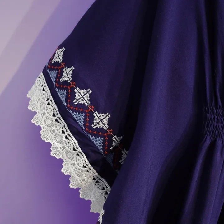 Simple%20Lace-up%20Tassel%20Bohemian%20Style%20T-shirt%20Embroidery%20Loose%20Short%20Sleeve%20T%20Shirt%20Blouses%20High%20Waist%20Ethnic%20Style%20Tops%20Summer%20-%20Image%208