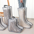 NAMUNY Portable Women Tall & Short Boot Storage Bags,2 Packs Tall+2 Packs Short,Waterproof Boot Bags for Travel and Daily Black. 