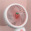 Cute Korean Design Mini Portable Fan with Lithium Rechargeable Battery | 3 Speed Mode | USB fan | USB Rechargeable. 