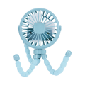JAERBEE Pink Portable USB Rechargeable Silent Mini Fan 3 Speed Adjustable with Lighting Function for Car Seat Stroller. 