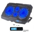 Laptop Cooling Pad 4 Fans Adjustable 10 Inch to 17 Inch Notebook Cooler, Blue Light, S18 For Any Laptop Speed Control Button. 