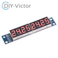 MAX7219 LED Dot Matrix Display Module 8 Digital Tube Display Control Board For Arduino Microcontroller Serial Driver 7 Segment. 