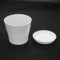fasdaga 5X Plastic Plant Flower Pot Planter with Saucer Tray Round Gloss Home Garden Decor, White Upper - 17cm/6.69inch. 