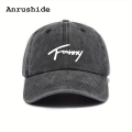 Anrushide Instagram retro gray baseball cap women's summer American washed Original big head circumference trend autumn and winter show face small. 