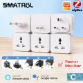 Wenefang Tuya Zigbee Smart Home Universal Plug Socket Power Monitor Hot Selling 16A Timer App Voice Works With Alexa Google Home. 
