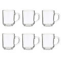 Baltraa Transparent Tampered Toughened Glass Cup Indonesia Tea Coffee Mug Joy Small 6 pcs 190 ml. 