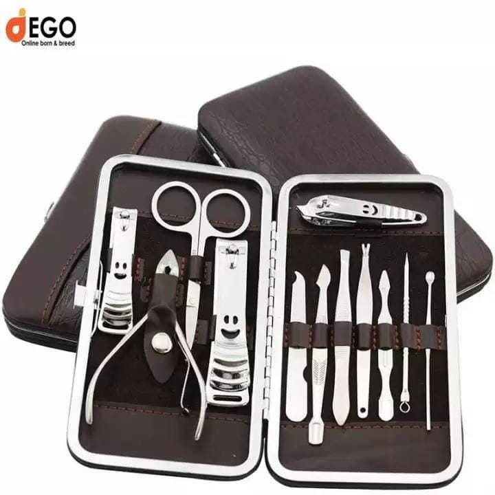 12 in 1 One Nail Clipper Set Nails Manicure Tools Pedicure Knife Scissors Nail Care Nipper Cutter Cuticle Grooming Kit With Case
