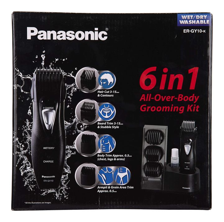 Panasonic%20Men's%20Body%20Grooming%20Kit%20(Wet/Dry%20Technology)%20-%20ER-GY10K%206-in-1%20-%20Image%203