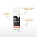 The Derma Co 1% Hyaluronic Tinted Sunscreen Gel for Broad Spectrum Protection SPF-60, 50g. 