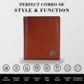 Hammonds Flycatcher RFID Protected Tan NDM Leather Wallet For Men (HF 514 MS). 