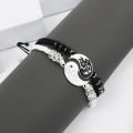 【Pocket king VOX 】Dragon Tai Chi Yang bracelets necklaces set pendant adjustable braid chain bracelet matching lover jewelry set. 