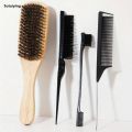 Sutuiying 4pcs Double Sided Beard Brush Set Shaving Brush Wooden Whisker Comb 2025 Wood High Quality Beard Brush Styling Brush Salon Hair Tool. 