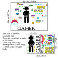 LuminosasPegatinas Set Game for Fluorescent Room Boy Sticker Game Luminous Player Game Decoration Sticker Control Player Decoration Gamer. 