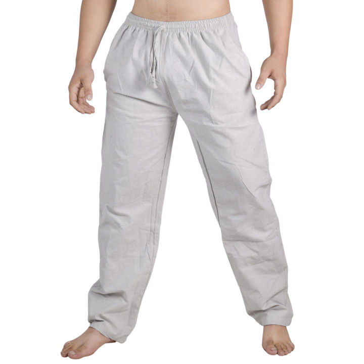 Plain Hemp Cotton Trouser For Men
