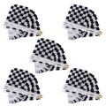 ZOROOM 60 Pcs. Fluted Banner Hand Waving Flags (Black + White). 