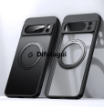Difutagui Magnetic Ring Case For Google Pixel 8 Pro Wireless Charger Cover Portable Rotating Support Anti-knock Cases For Pixel 8A Pixel8 Pixel8A. 