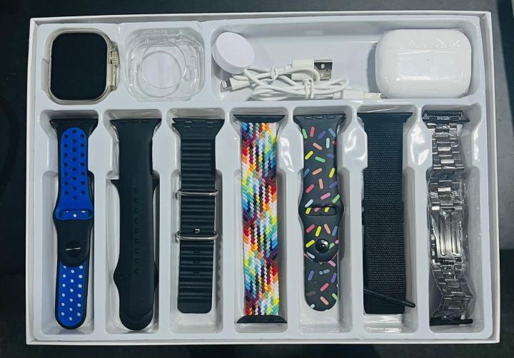 Linman HiWatch 49MM i20 Ultra Max Smart Watch + Airpods Pro Ultimate Tech BunFifty percent discount dle for Seamless Connectivity and Superior Sound Experience, Smartwatch