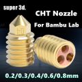 【Soulmatejewelry Store】High Nozzle Cht For Bambu Lab P1p Hardened Steel Nozzle 500掳c Upgrade For Bambulabs X1 X1c Nozzles P1p 3d Printer. 
