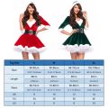 Women's Xmas Theme Santa Mini Dress Sweet Hooded Christmas Fancy Dress Mrs Santa Claus Dress Cosplay Costumes Outfits Miss Claus Dress Suit. 