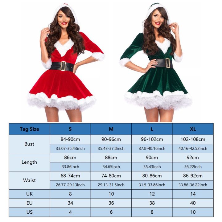 Women's%20Xmas%20Theme%20Santa%20Mini%20Dress%20Sweet%20Hooded%20Christmas%20Fancy%20Dress%20Mrs%20Santa%20Claus%20Dress%20Cosplay%20Costumes%20Outfits%20Miss%20Claus%20Dress%20Suit%20-%20Image%202