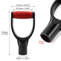 NAMUNY 2 Pack 1-1/4Inch Polypropylene Plastic Spade Handle Shovel D Grip Handle for Digging Raking Tools. 