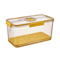 ARELENE Bread Box Bread Boxes for Kitchen Counter Airtight, Time Recording Bread Storage Container with Lid Yellow. 