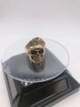 Sale】New Titanium Steel Ring Undead Skull Finger Retro Trendy Men's Stainless Steel Hat Double Eagle Officer Ring. 