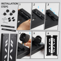 Adjustable Mobile CPU Stand PC Tower Stand with Rolling Caster Wheels for Most Computer PC. 
