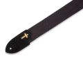 Levy's Leathers MC8C-BLK Cross Inlay - Guitar Strap - Black. 