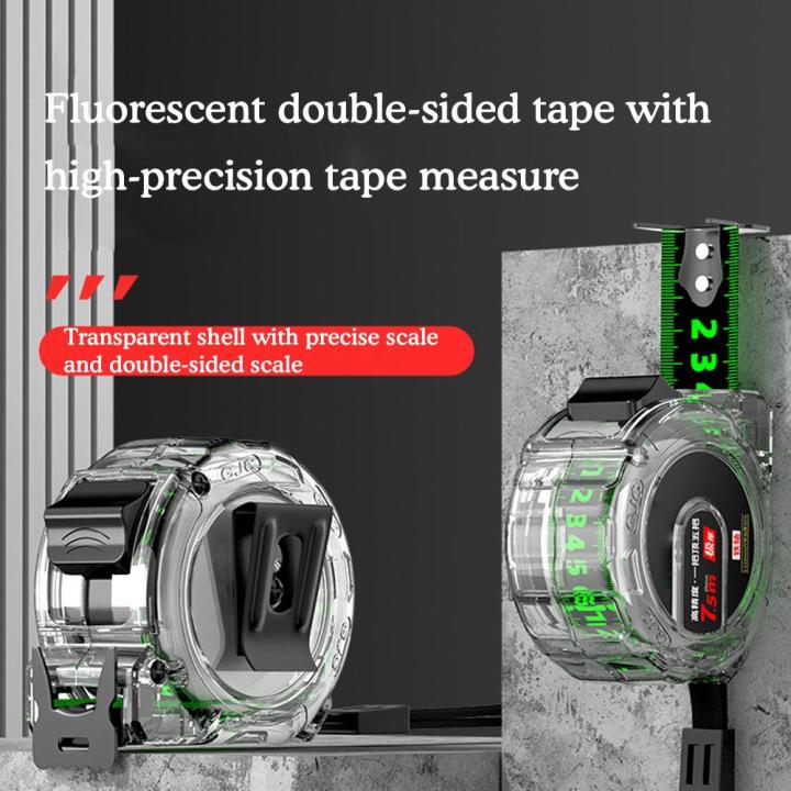 Fifty percent discount Meter ruler transparent thickened/7.55/10M tape measure, woodworking ruler, high carbon steel ranging tape measure
