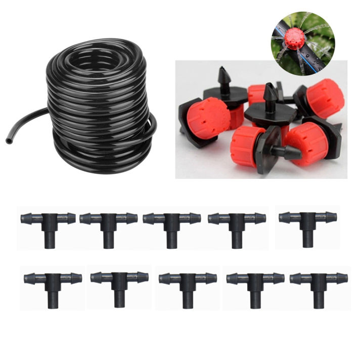10 Meters 10 Pcs Nozzle And Tee Connector Drip Irrigation Full Set For Irrigation