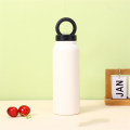 White Insulated Water Bottle with Magnetic Phone Holder, Made of Stainless Steel. 