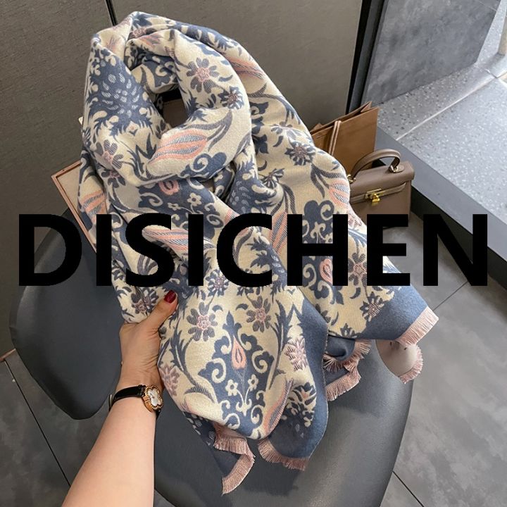 DISICHEN%20Thick%20Floral%20Print%20Cashmere%20Hijab%20Poncho%20Women%20Luxury%20Scarf%20Warm%20Pashmina%20Travel%20Blanket%20Shawl%20Wraps%20Bufanda%202023%20Design%20Echarpe%20Portable%20-%20Image%203