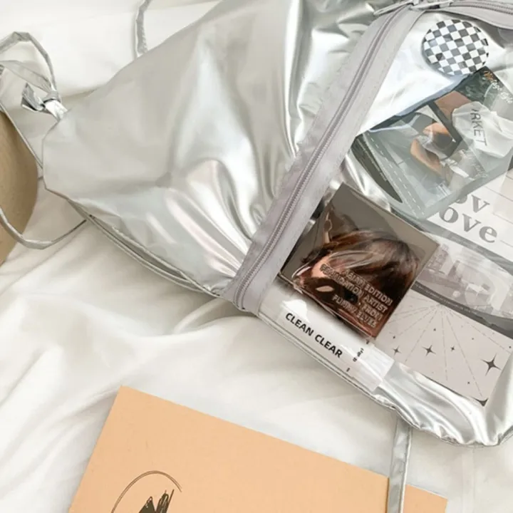 Portable%20Transparent%20Pocket%20Drawstring%20Backpack%20Large%20Capacity%20PU%20Itabag%20Handheld%20Bag%20Lightweight%20Shoulder%20Bag%20Outdoor%20-%20Image%204