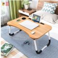 Foldable and Portable Multi-Purpose Laptop Table Stand/Study Table/Bed Table/Ergonomic & Rounded Edges/Non-Slip Legs/Engineered Wood/Color. 