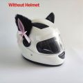 New Plush Helmet Cat Ears Decoration Touch Fastener Bell Cute Plush Stickers Plush Animal Ear Helmet Accessories Women. 