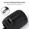 Camera Lens Pouch Bag Soft Neoprene Drawstring Protector Case 4Pcs Set. 