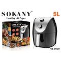 Sokany Healthy Air Fryer 5 Litre HB-8009. 
