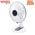 VESTEL High Speed Table Fan | 12 inches | 2500RPM | Oscillation | 1 Year Warranty | 3 Blade | Heavy Base | Easy Fitting | Desk Fan. 
