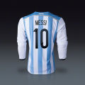 Argentina FIFA World Cup Home Qatar Messi 10 Printed Full sleeve Jersey With 2 Star Made In Thailand. 