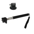 Black Tripod Mount Monopod Adapter for Go Pro Hero Sjcam Xiaomi Yi Camera Stand Go Pro and Action Cameras. 