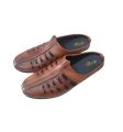 Brown Back Open Shoes for Men (DD1). 